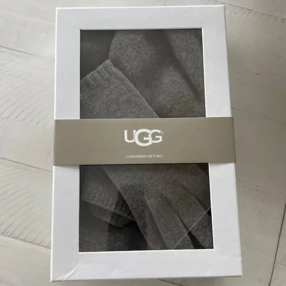 Ugg 3 pc hat gloves scarf set UGG Hat Scarf And Glove Box Set Blue, $195 | Neiman Marcus  main image 2